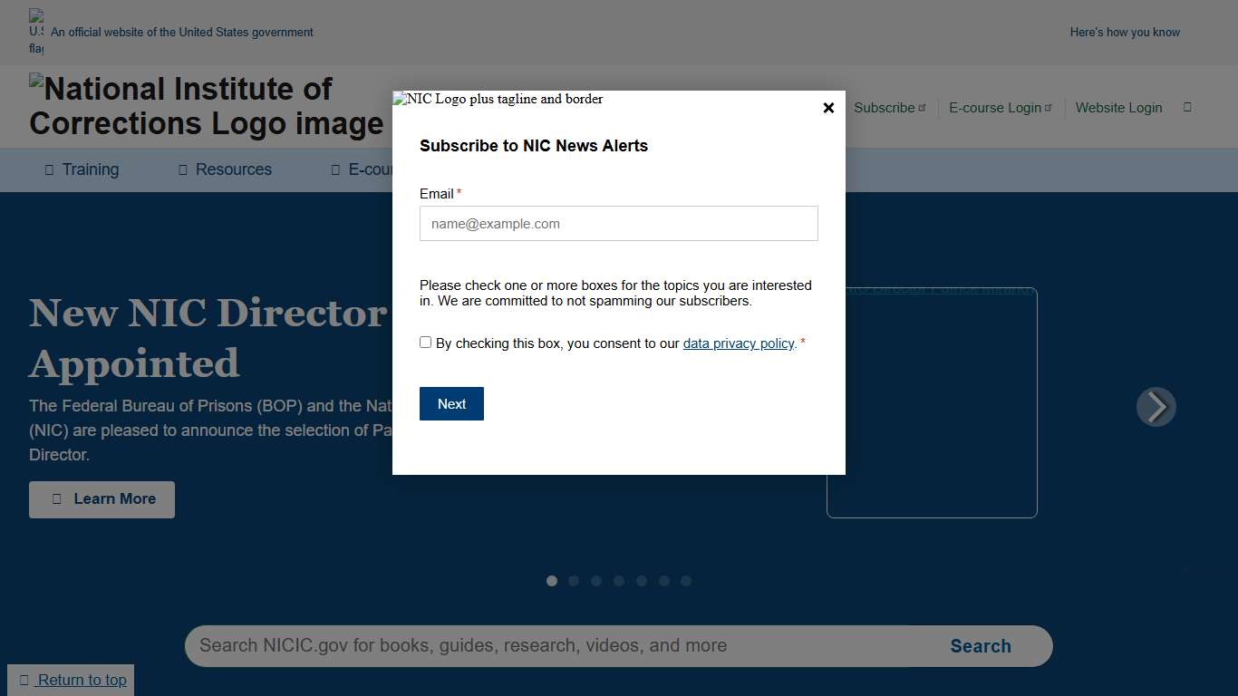 National Institute of Corrections | NIC