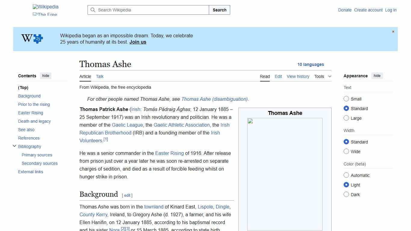 Thomas Ashe - Wikipedia